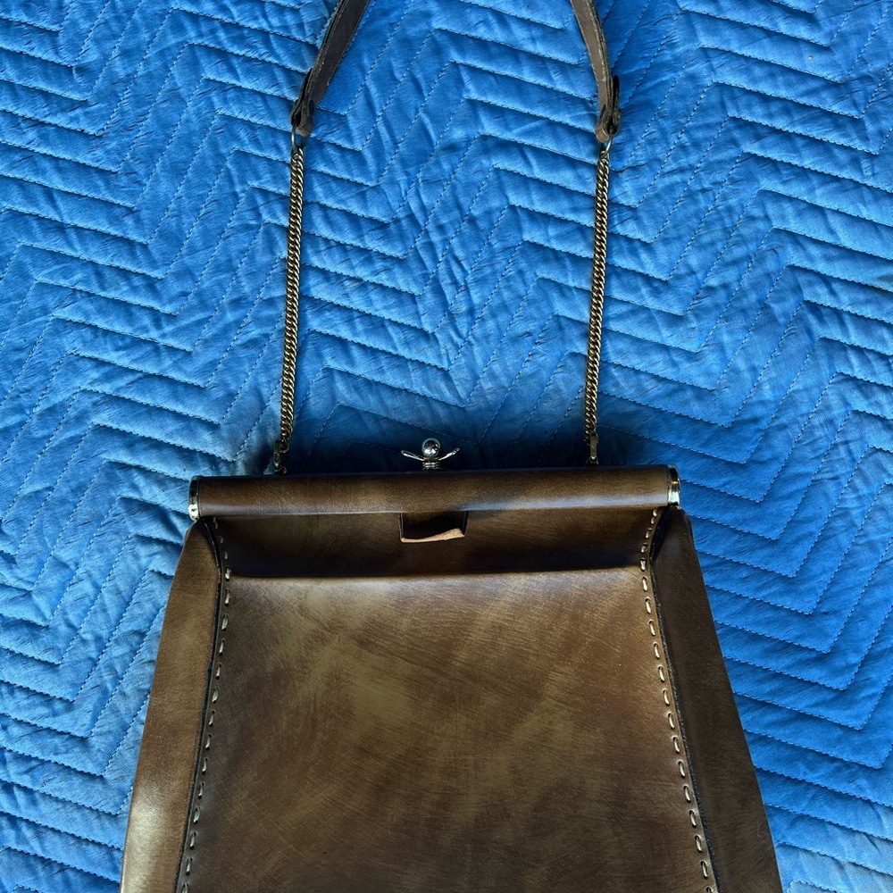 Elegant Vintage Brown Leather Women's Bag